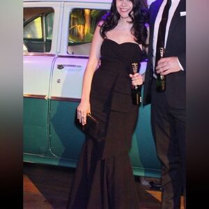 le Chateau XS Black tie formal black prom wedding event dress worn once